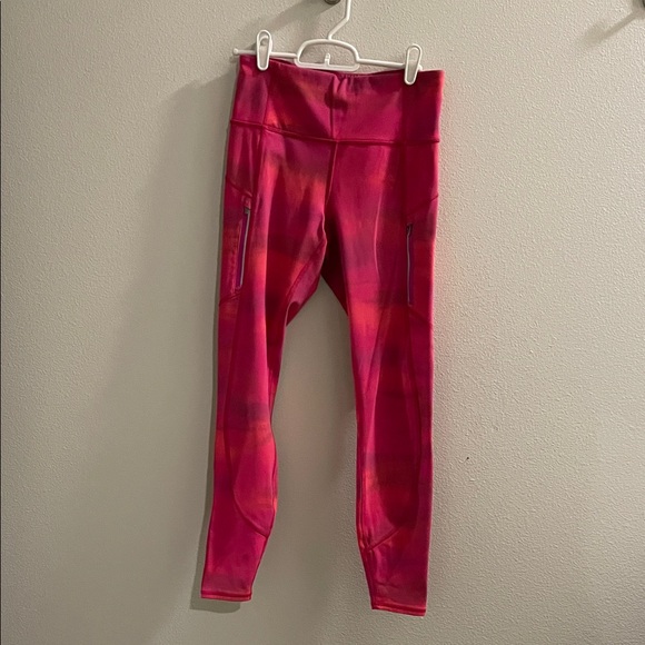 Athleta Pants - Athleta Vibrant Pink and Red Leggings